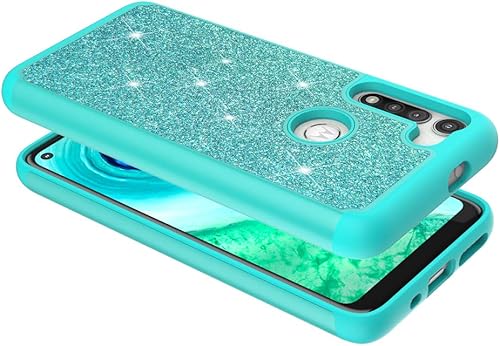 Miniatura 7 de Funda de teléfono para Moto Motorola G Fast (versión 2020) con vidrio templado, cubierta dura inalámbrica de TPU de doble capa, brillante, bonita