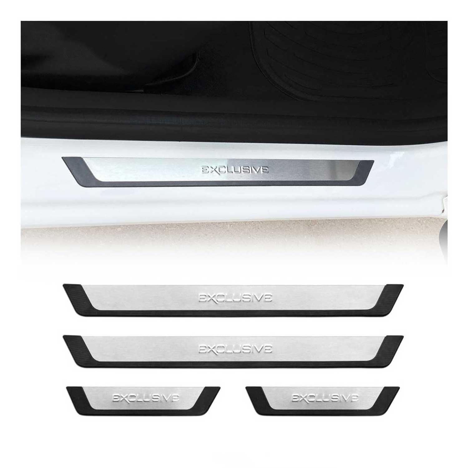 OMAC Door Sill Scuff Plate Guard for Toyota RAV4 CH-R Exclusive Stainless Steel 4X