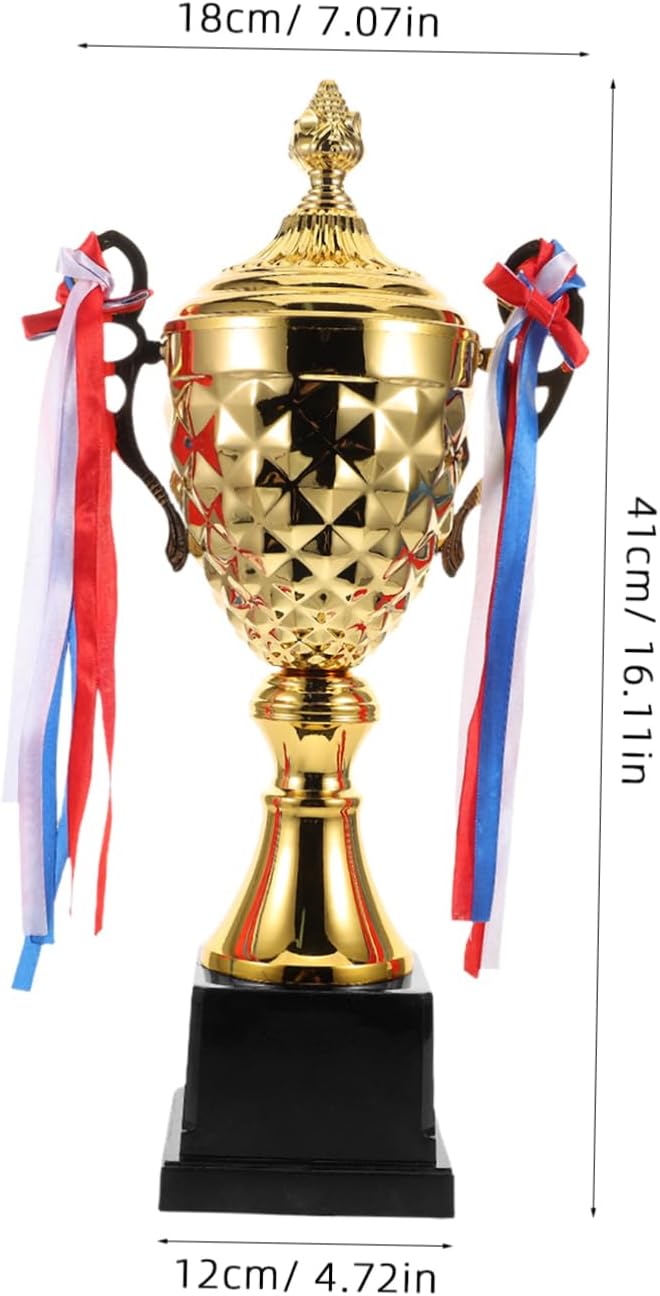 BESPORTBLE Large Trophy Cup : Metal Trophy Cup - Winners Trophies Prize for Athletic Events Competitions and Tournaments Unique Design for Indoor and Outdoor
