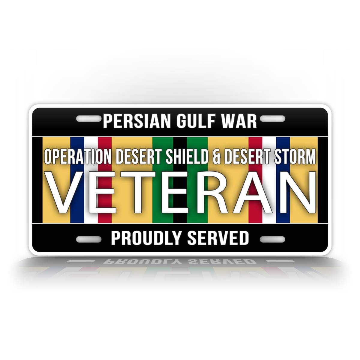 SignsAndTagsOnline Operation Desert Storm and Shield Veteran License Plate Gulf War Veteran Auto Tag