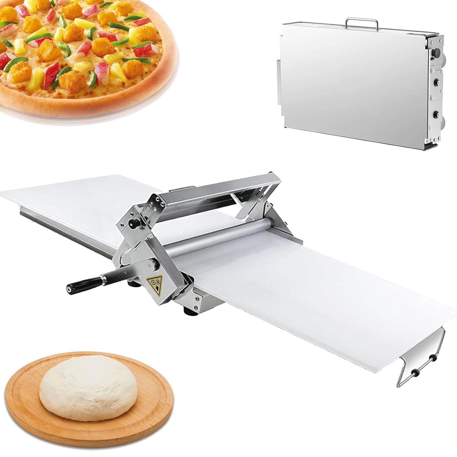 Laminoir à pâte pliant, épaisseurs réglables de 0,5mm à 25mm,for les boulangeries domestiques et commerciales(300-model)