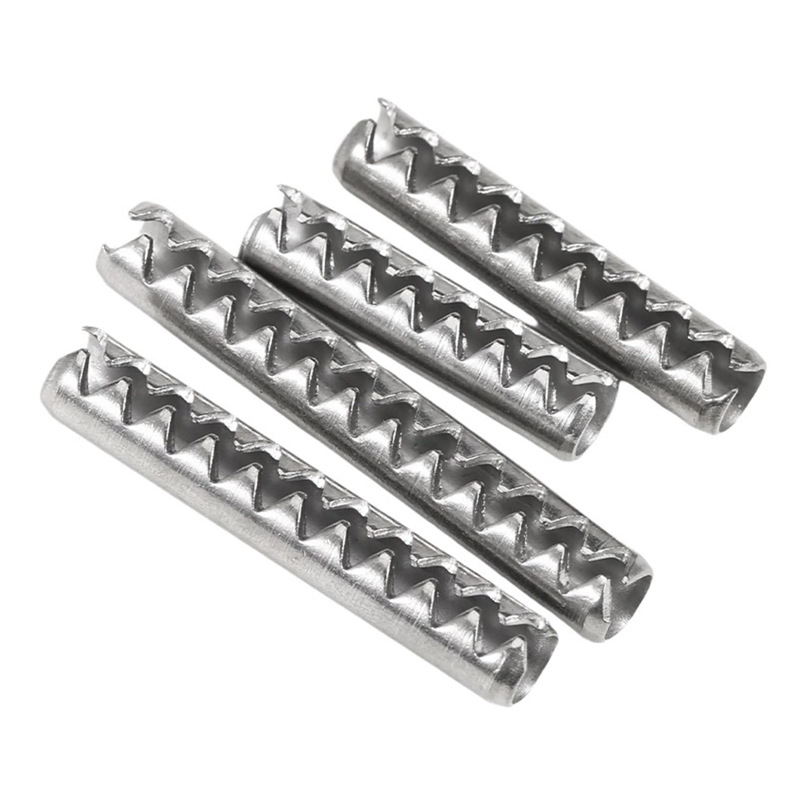 Pasador elástico dentado de acero inoxidable 304, pasador de chaveta corrugado, pasador cilíndrico hueco dentado M2 M2.5 M3 M4(M2x5(1000pcs))