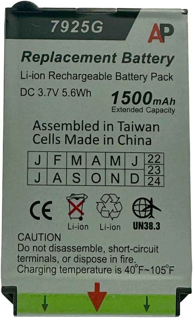 Artisan Power Replacement Battery for Cisco 7925G and 7926G Phones | Lithium-Ion Rechargeable Battery Pack | 3.7 Volt | 1500 mAh | Replace Battery Number CP-BATT-7925G-EXT and 74-5469-01