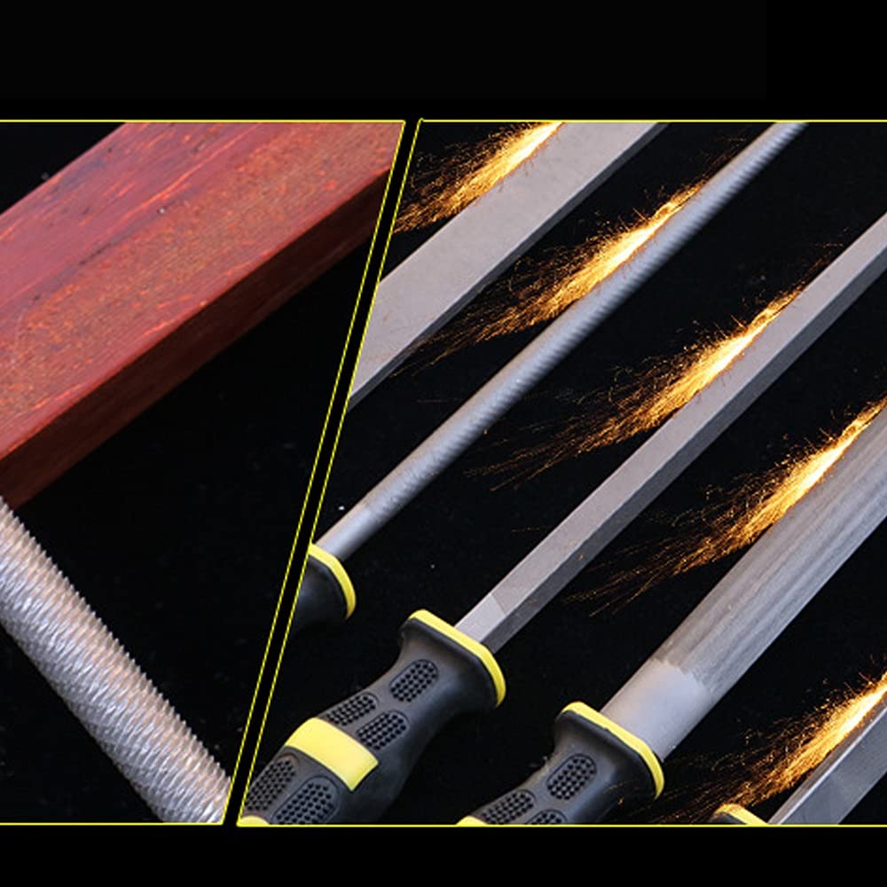 Handwerkzeug-Sets, 5-teiliges Feilen-Set, handgefertigte Metall-Feilen-Werkzeug-Sets mit quadratischer, flacher, dreieckiger, runder, halbrunder Feile for Holzarbeiten, Metallmodelle/150 mm ( Color :