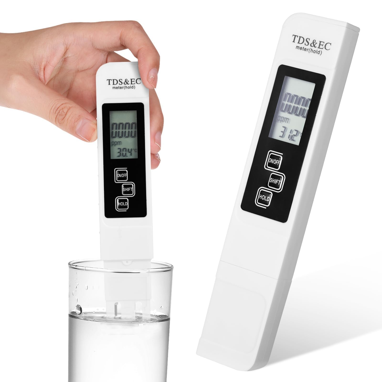 Testeur Numérique Qualité Eau 3 En 1 TDS-EC Température - Pour Eau Potable, Aquarium Et Piscine