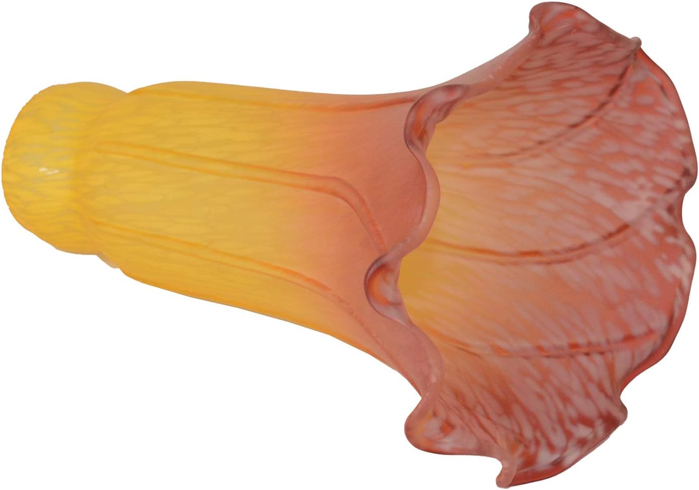 Lily Flower Blown Glass Lampshade, Tiffany Style Tulip Replacement for Table & Floor Lamps - Opening I.D. 1.06 Inch by O.D. 1.57 Inch