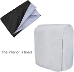 Luxja Couvercle de poussière compatible avec 6-8 Quart KitchenAid Mélangeurs, noir , tissu matelassé Couverture avec poches pour KitchenAid Mélangeurs et accessoires supplémentaires