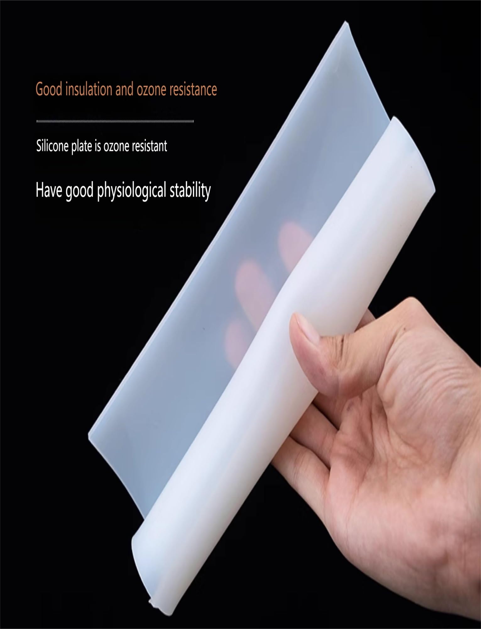 2 Stück Hochtemperatur-Silikon-Gummiplatten, Neopren-Küchenmatten, 500 x 500 mm, transparent, 0,5–10 mm Dicke, hitzebeständig, rutschfest, langlebig, Backmatte