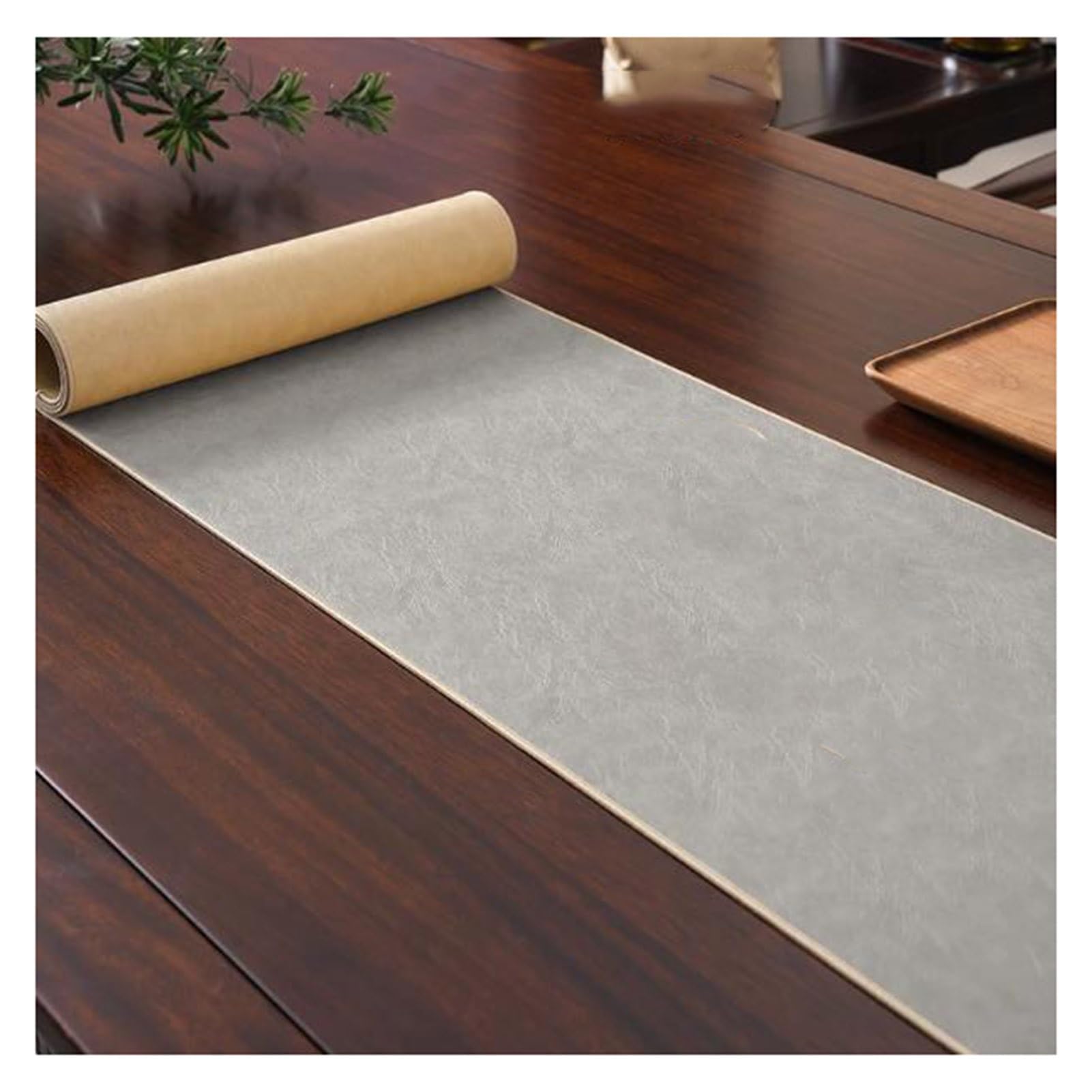 Camino de mesa, de piel sintética, impermeable, antideslizante, resistente al calor, para ceremonias de té, eventos en casa, restaurantes, bodas y hoteles
