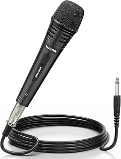TONOR Dynamic Karaoke Microphone for Singing with 4.5m XLR Cable, Metal Handheld Mic Compatible with Karaoke Machine/Speaker/Amp/Mixer for Karaoke Singing, Speech, Wedding, Stage and Outdoor Activity