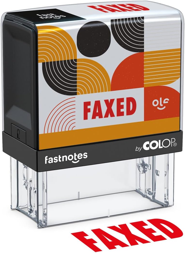COLOP Fastnotes Self-Inking Stamp, Red Ink, FAXED