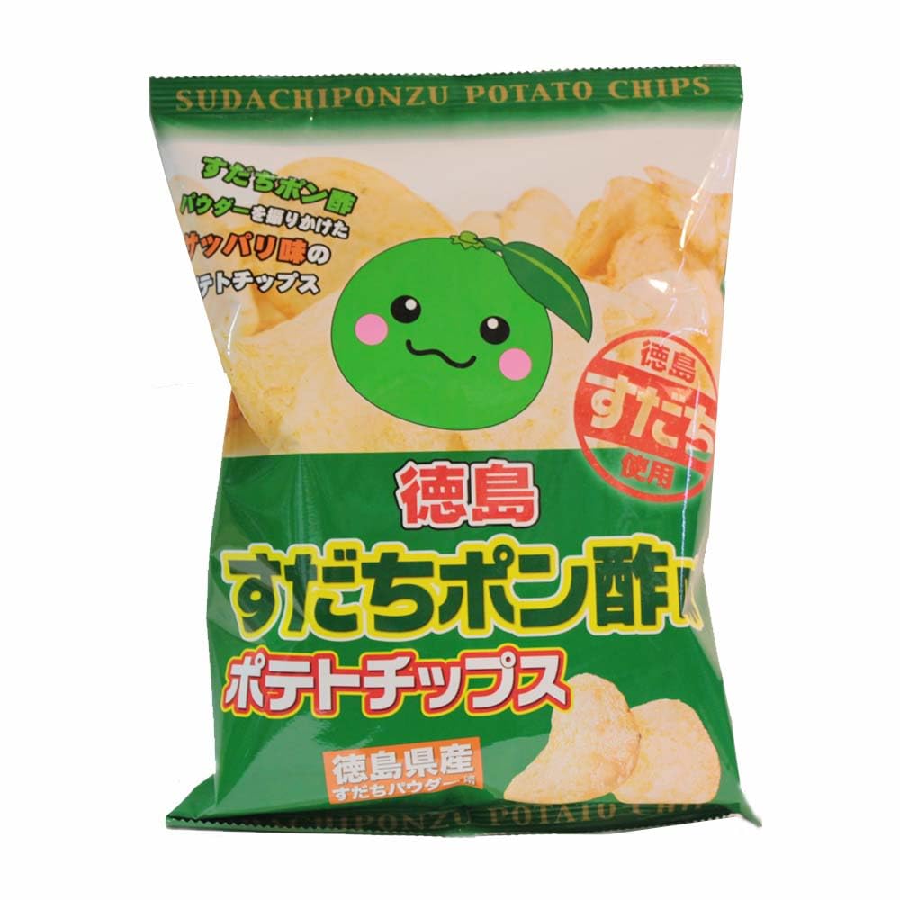 Amazon.co.jp: 徳島 すだちポン酢味 ポテトチップス 373 : 食品・飲料