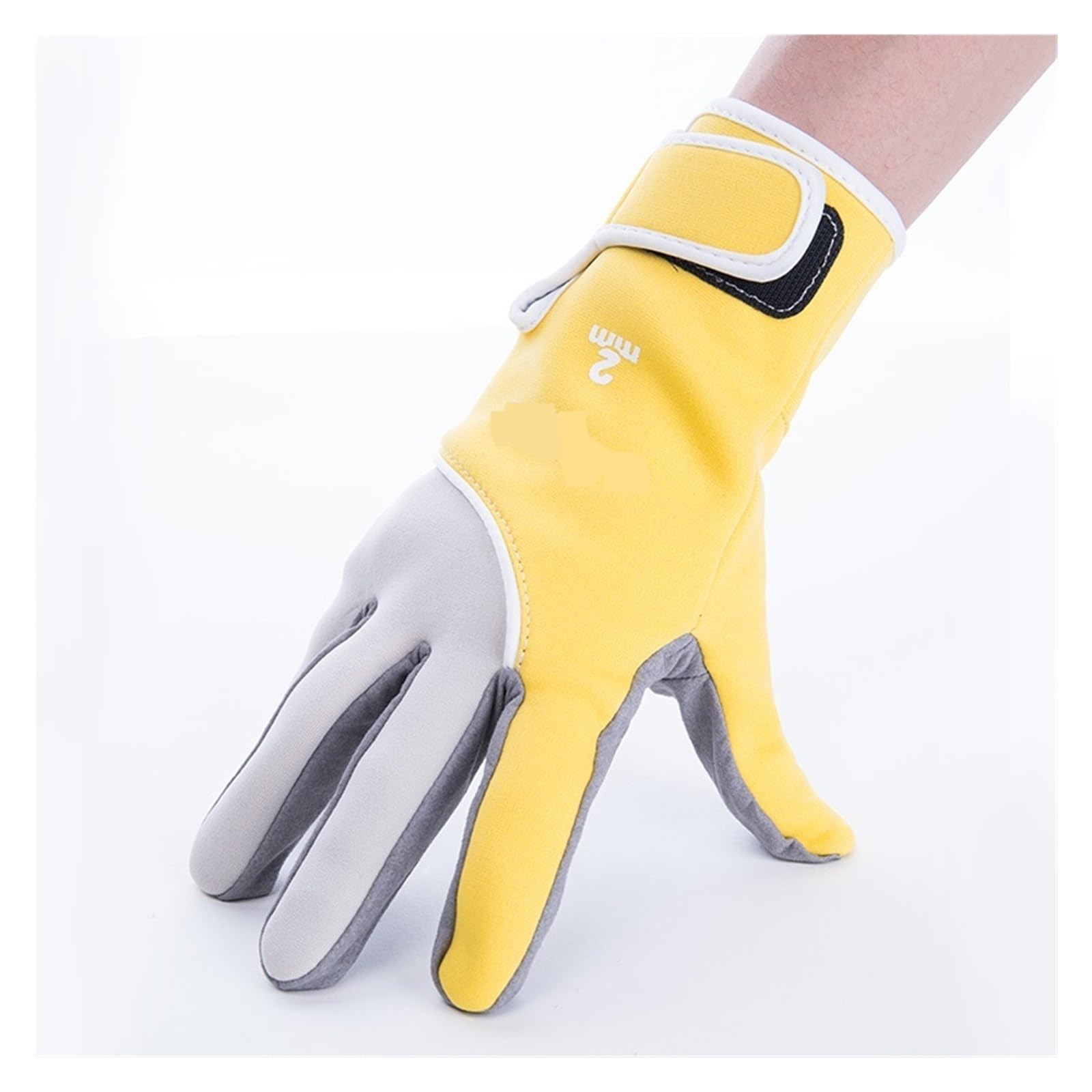 WAFOHSR Diving Gloves 2MM Neoprene Diving Gloves Scuba Diving Snorkeling Five Finger Glove Man and Woman for Adult Wide Applications(YELLOW GREY,M)