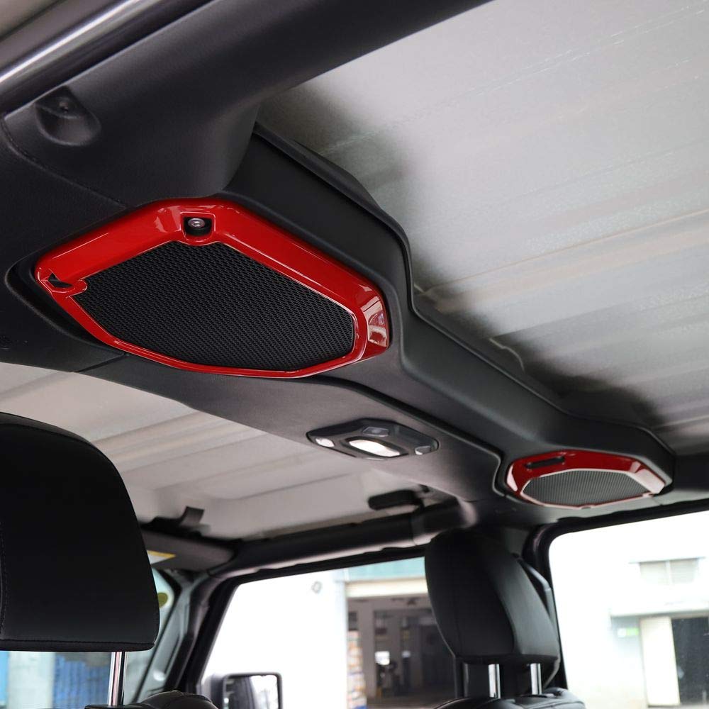 Car Top Roof Speaker Frame Trim Cover for 20182021 Jeep Wrangler JL