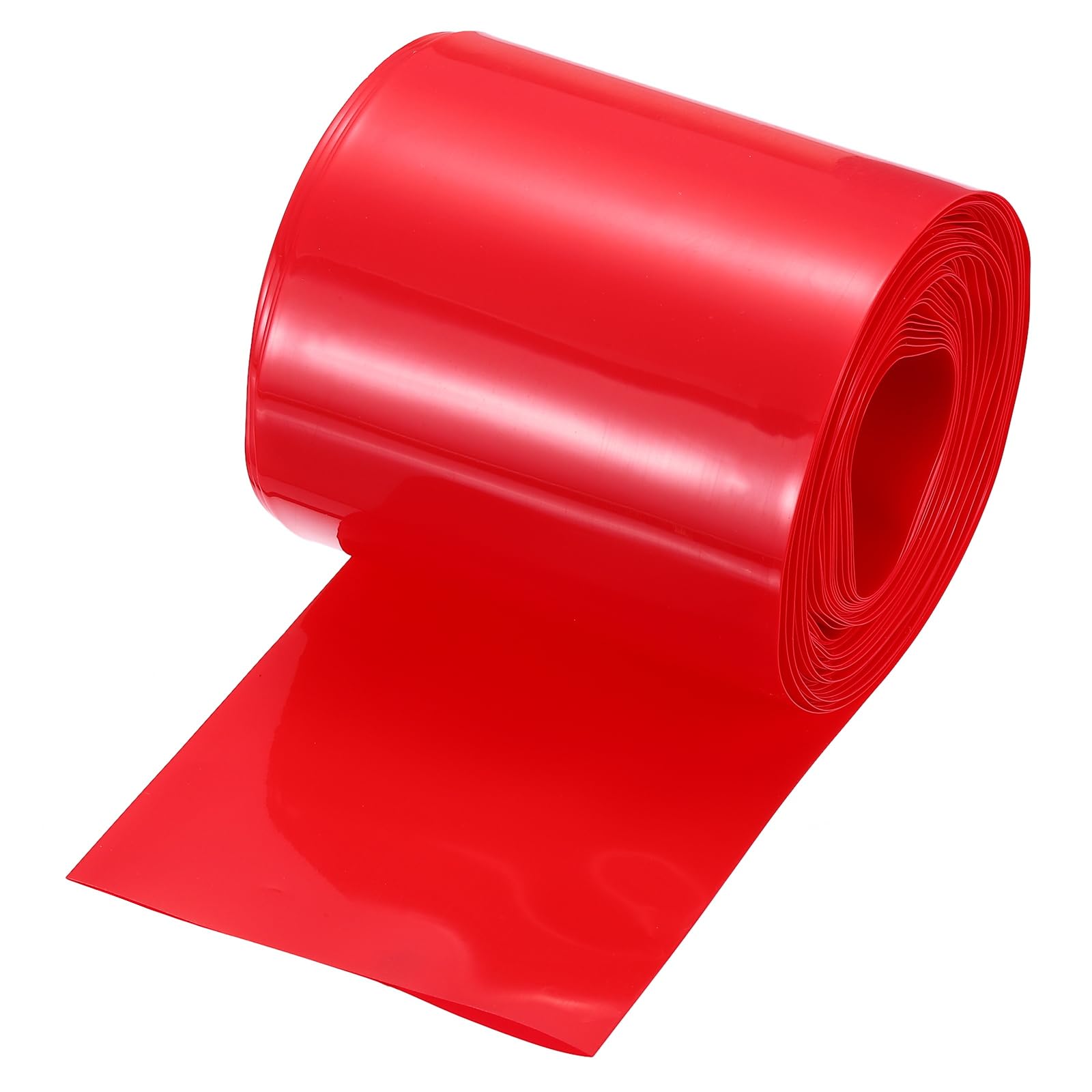 QUARKZMAN Tubo Termorestringente PVC 55mm Dia 85mm Piatto 33 Piedi (10m) Rosso Kit Tubi Termorestringenti per Batteria Guaina Termorestringente Buona Isolazione per Pacco Batterie