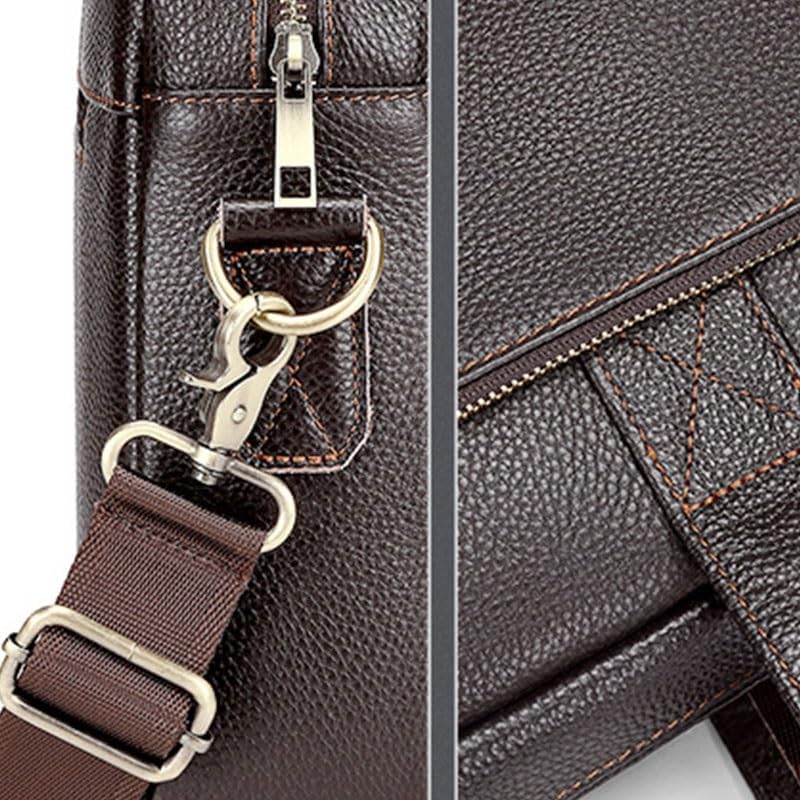 Men's handbag Cowhide business bag shoulder briefcase