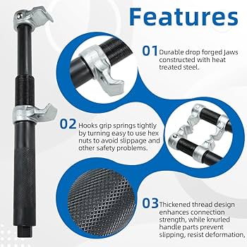 ABN Coil Spring Compression Tools - 2pc Coil Spring Clamps With Safety Guard