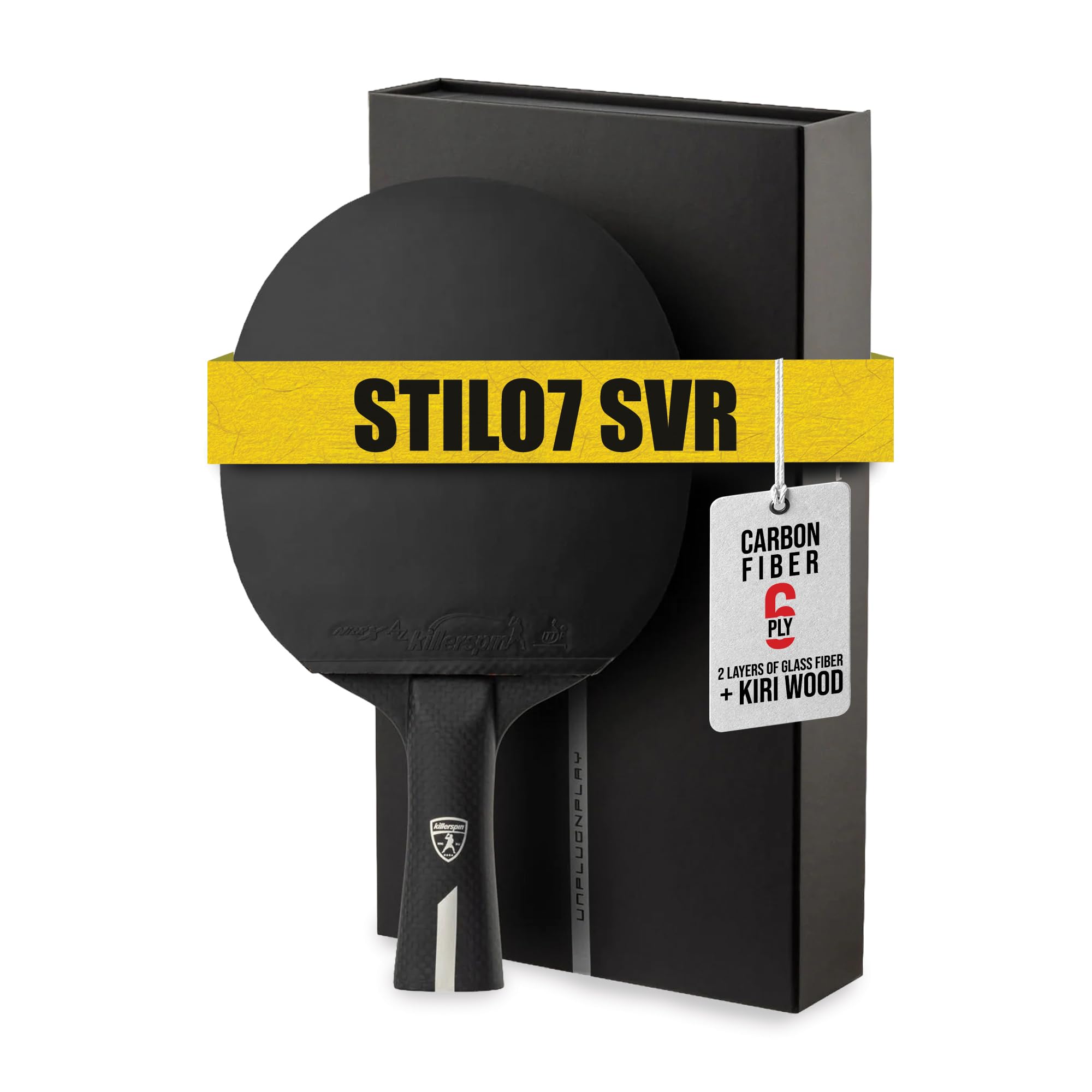 Stilo7 SVR Ping Pong Paddle, Performance-Level Table Tennis Racket with Carbon Technology…