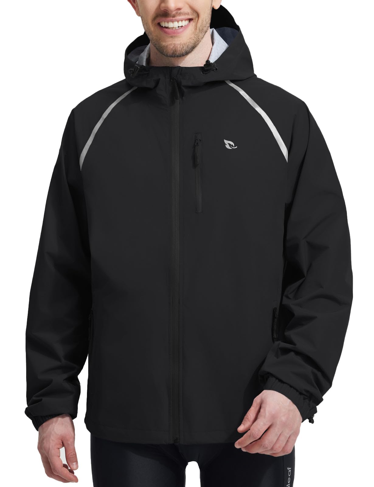 baleaf Fahrradjacke Herren Regenjacke Groß Wasserdicht Atmungsaktiv Tall Wanderjacke Windbreaker Outdoor Jacken Leichte Windjacke