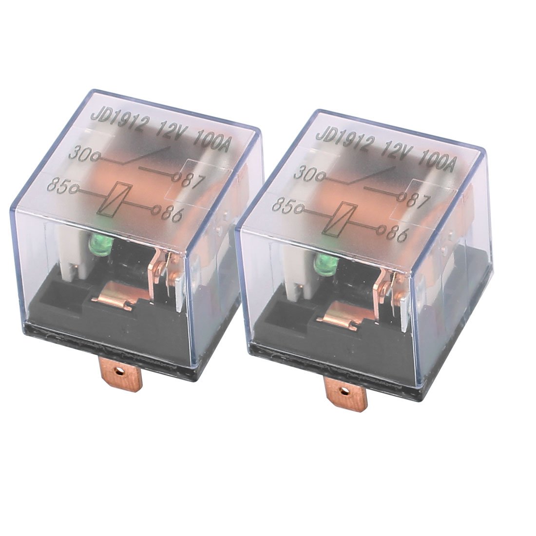 Aexit 2pcs 1912 12V 100A 4 Pin SPDT Power Electromagnetic Relay W LED Light (2 Pcs 1912 12V 100A 4 Broches Alimentation SPDT Relais ?lectromagn?tique Avec LED Lumi?re - View #4