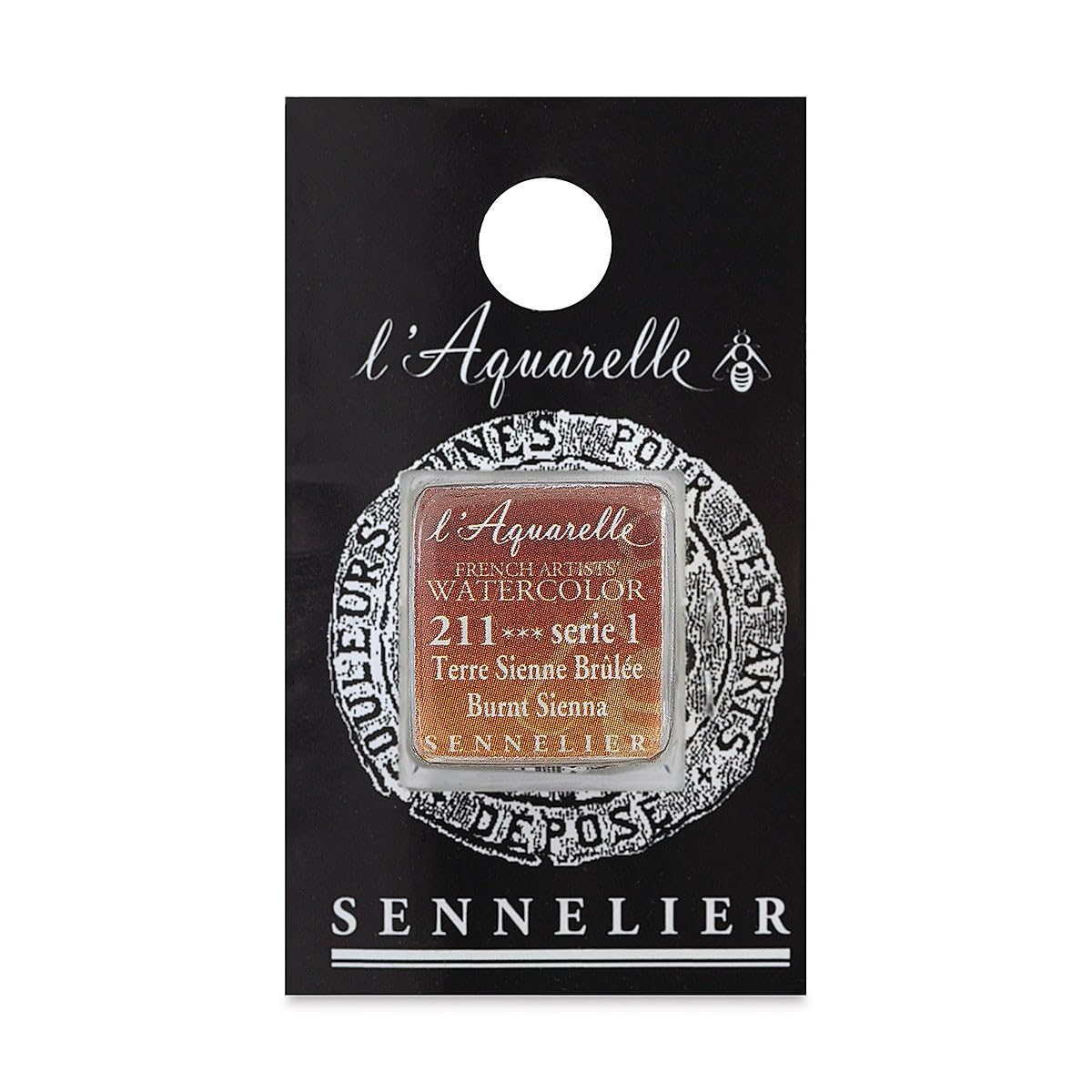 Sennelier Watercolour Half Pan S1 - Burnt Sienna (211)