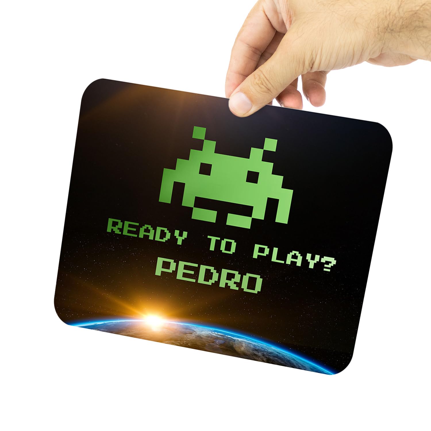 PROMO SHOP Alfombrilla de ratón Personalizada · Mouse Pad con diseños Gaming para Personalizar · Ideales para Regalar · Alfombrilla para Ordenador tamaño 18x22 CM (Space_Alien)