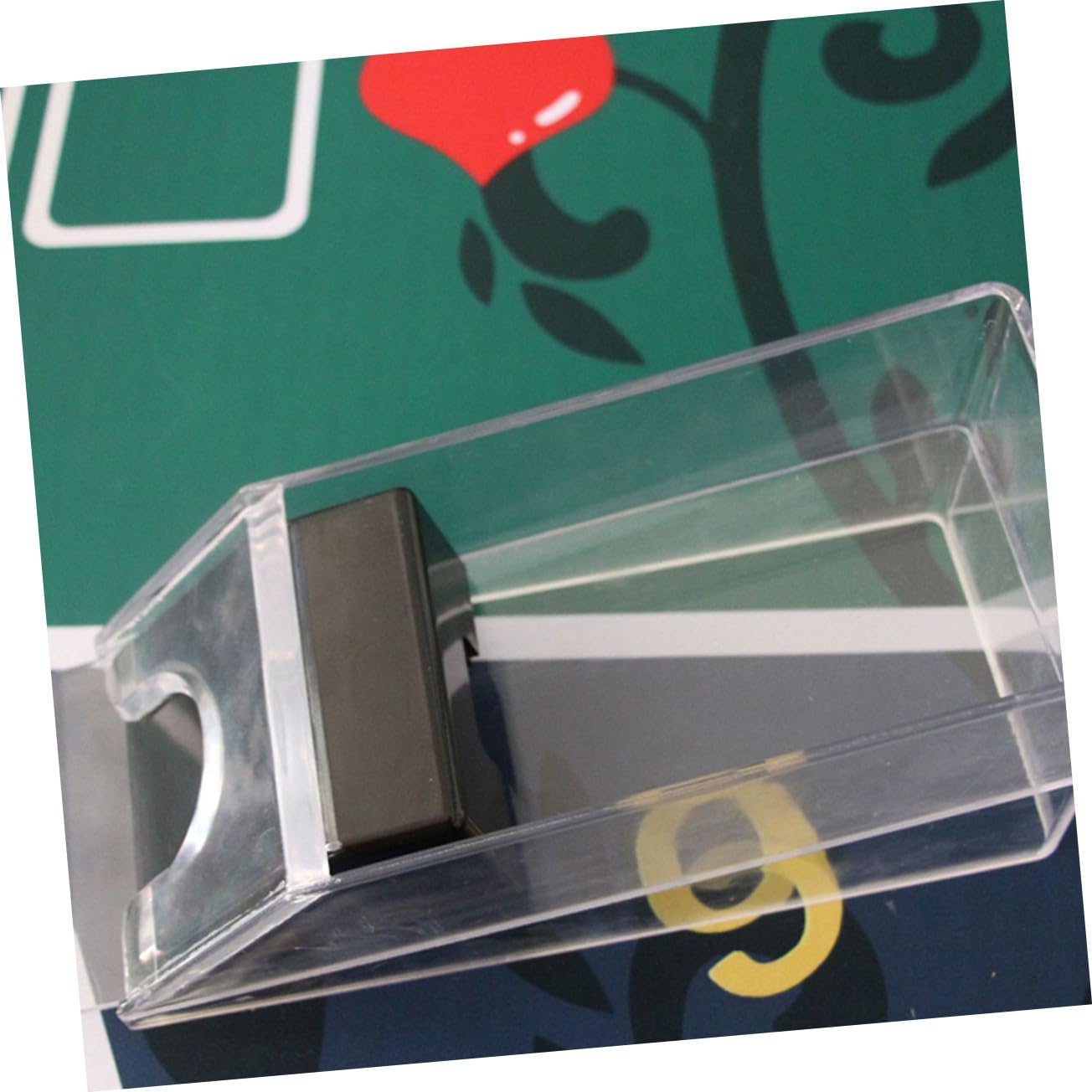 Beaupretty Distribuidor de Cartas Zapato de Tarjetas Acrílico Distribuidor Doméstico Compacto Hogar Zapato Portátil Resistente al Desgaste Suministro de Tarjetas