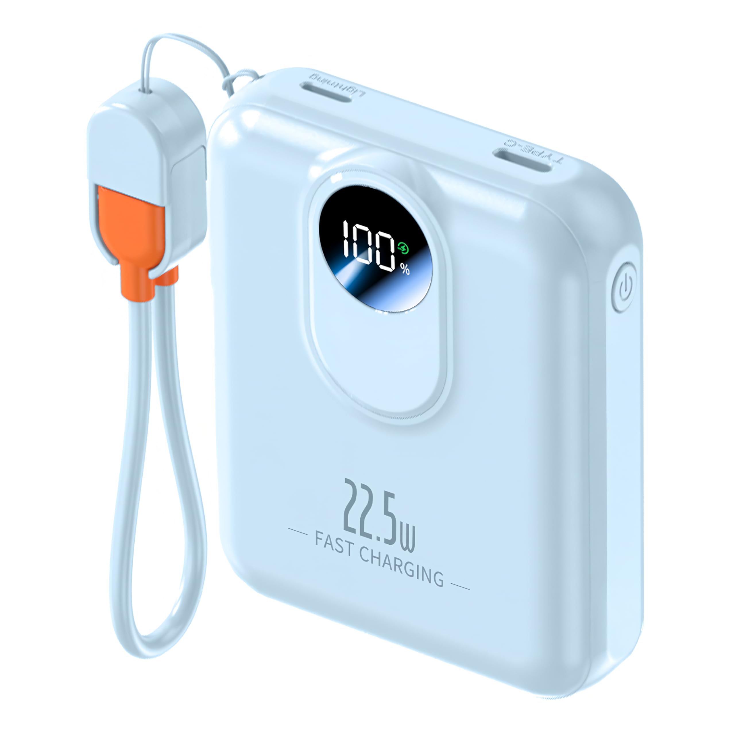 Cargador portátil para viajar con 4 salidas y cables para iPhone 16 y iPad 8