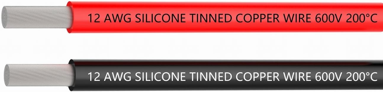 TUOFENG 12 AWG Silicone Wire 3 m [1.5 m Black and 1.5 m Red] Soft and Flexible 680 Strands of Tinned Copper Wire for DIY RC Aircraft Auto Battery Clamp Cable Electronic Equip