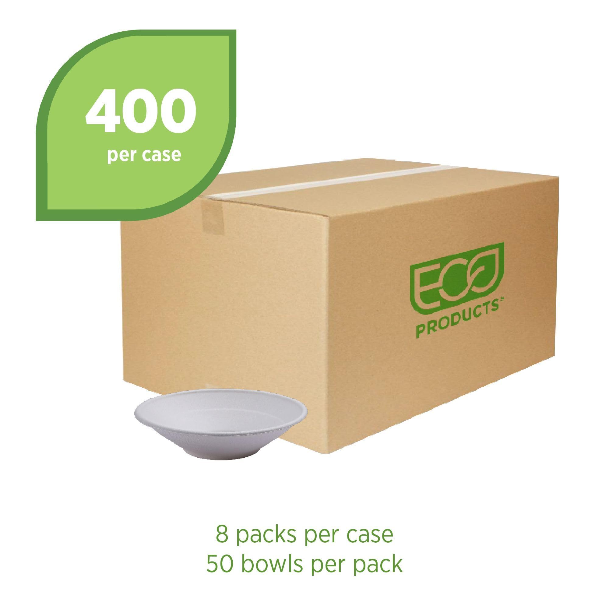 Eco-Products Vanguard - Cuenco de fideos para caña de azúcar (renovable y compostable, 24 onzas), caja de 400 | EP-BL24NFA| BPI & ATSM compostable | Una alternativa más ecológica
