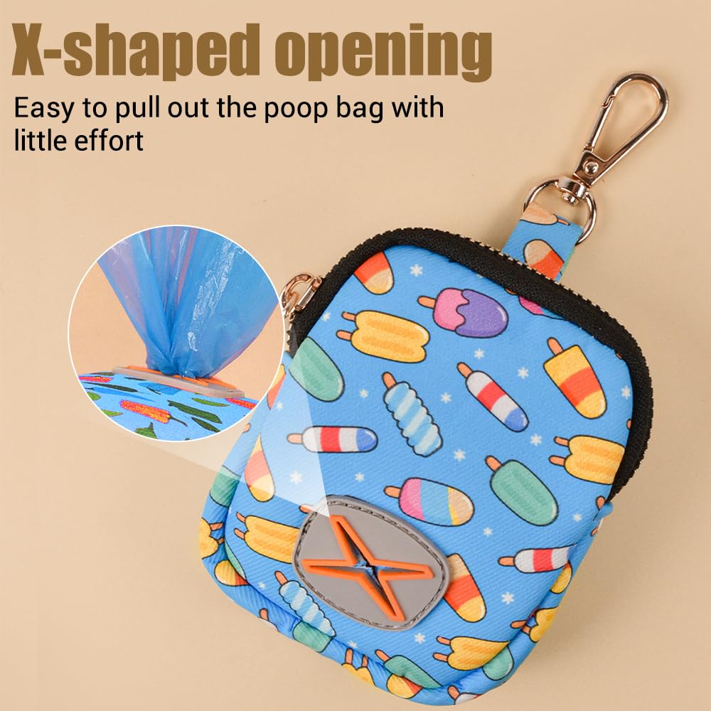 Dog Poop Bag Holder, Hand-free Pet Waste Bag Dispenser w/Zipper & Carabiner fit All Leashes for Puppy Walking Running(No Poo Bags) - Image 3