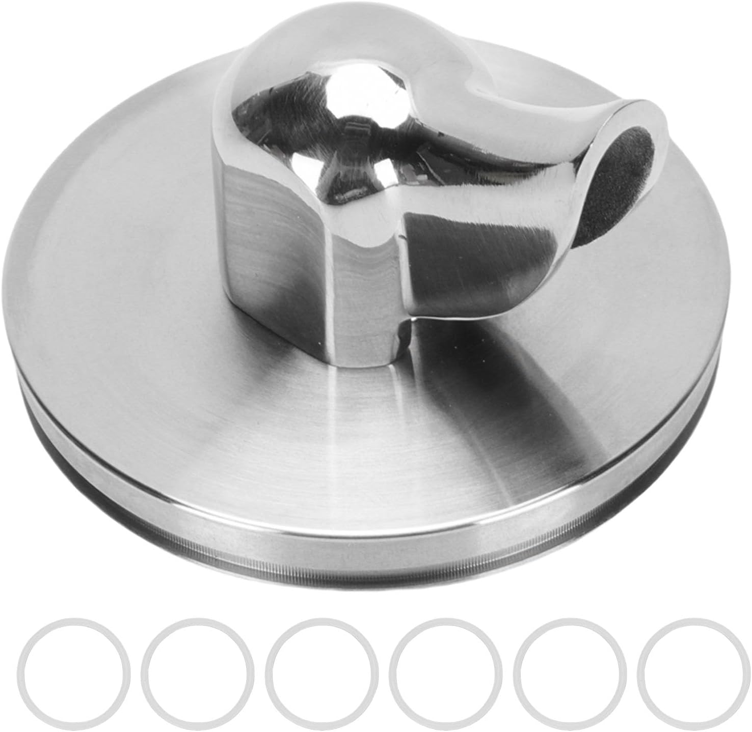 TOPINCN 304 Stainless Steel Coffee Portafilter Spout, 54mm Bottomless to Spouted Coffee Machine Portafilter Spout with O Rings, Ensures Even Water Distribution, Fits Most Machines (Single Spout)