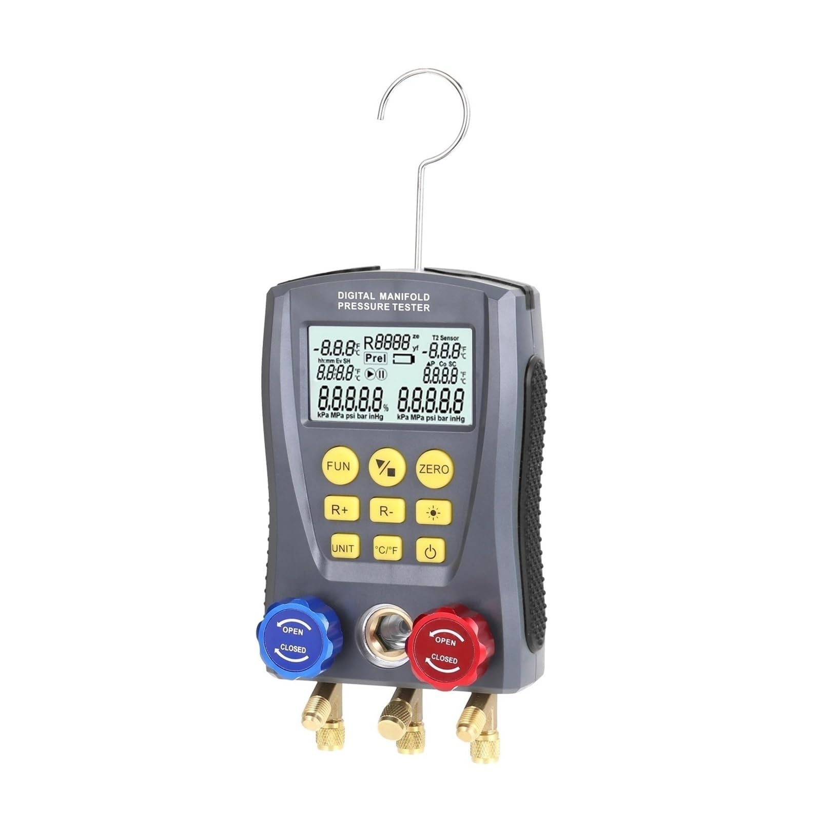 CIRONI Pressure Gauge Digital Vacuum Pressure Manifold Tester Meter Temperature Tester Digital Manifold Gauge Meter (Size : Type1)