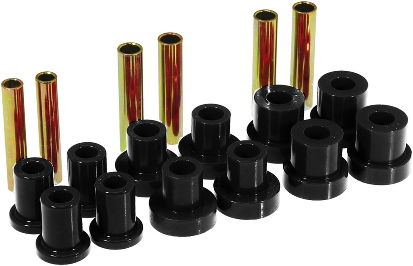 Prothane 7-1024-BL Black Front Spring and Shackle Bushing Kit with Rancho Springs
