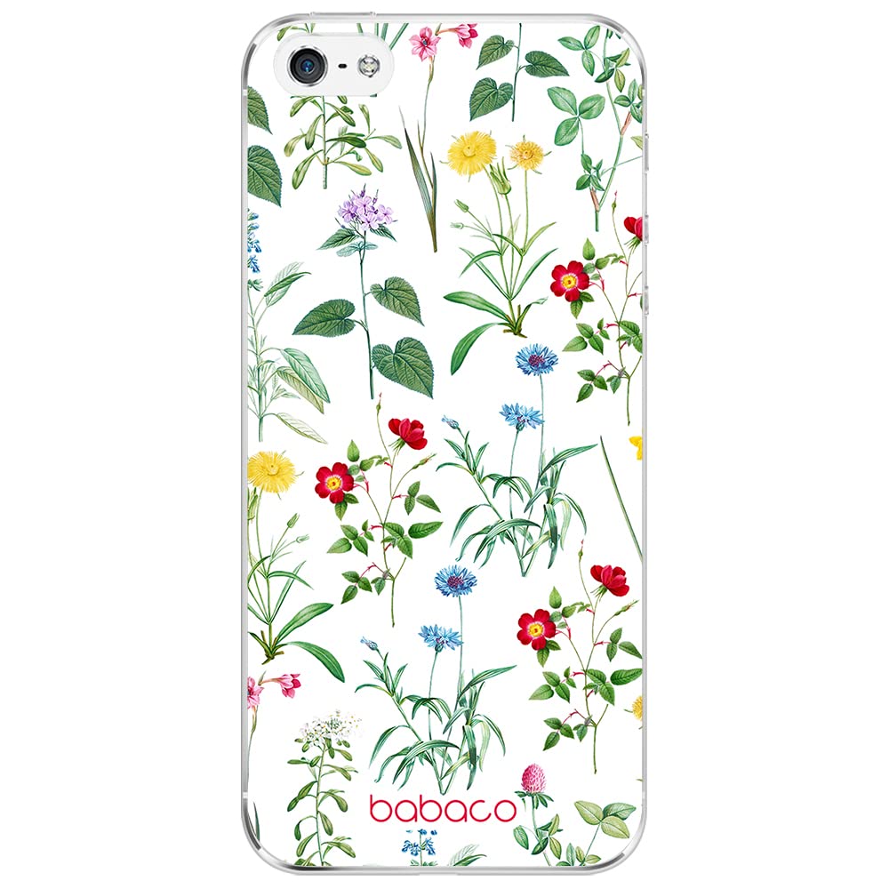 Babaco ERT GROUP mobile phone case for Iphone 5/5S/SE original and officially Licensed pattern Flowers 042 optimally adapted to the shape of the mobile phone, case made of TPU