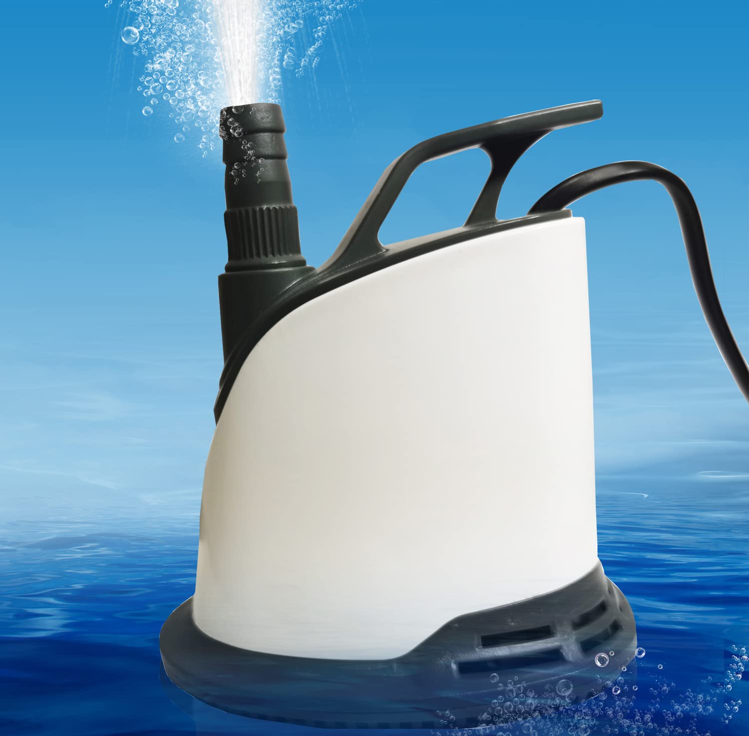 LONDAFISH Pompe À Eau Filtrante Pour Aquarium, Changeur D'Eau Pour Aquarium, Nettoyeur De Crottes De Poisson, Disponible Le Bas Niveaux D'Eau, Silencieuse - Pompe À Eau Blanche