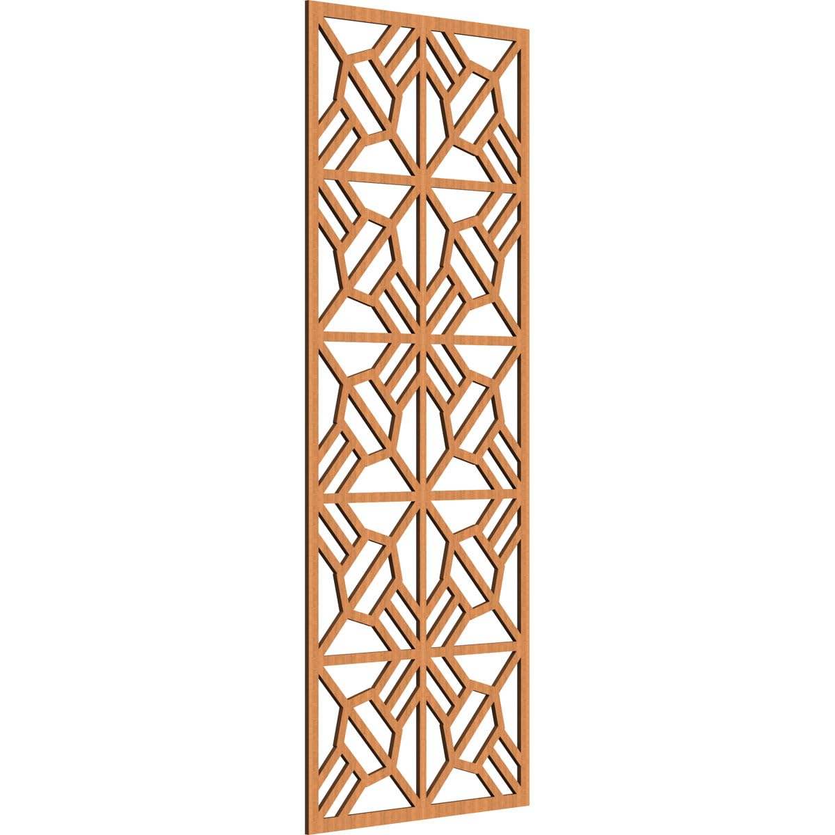 29 3/8"W x 74 3/8"H x 3/8"T Auburn Decorative Fretwork Wood Wall Panels, Cherry