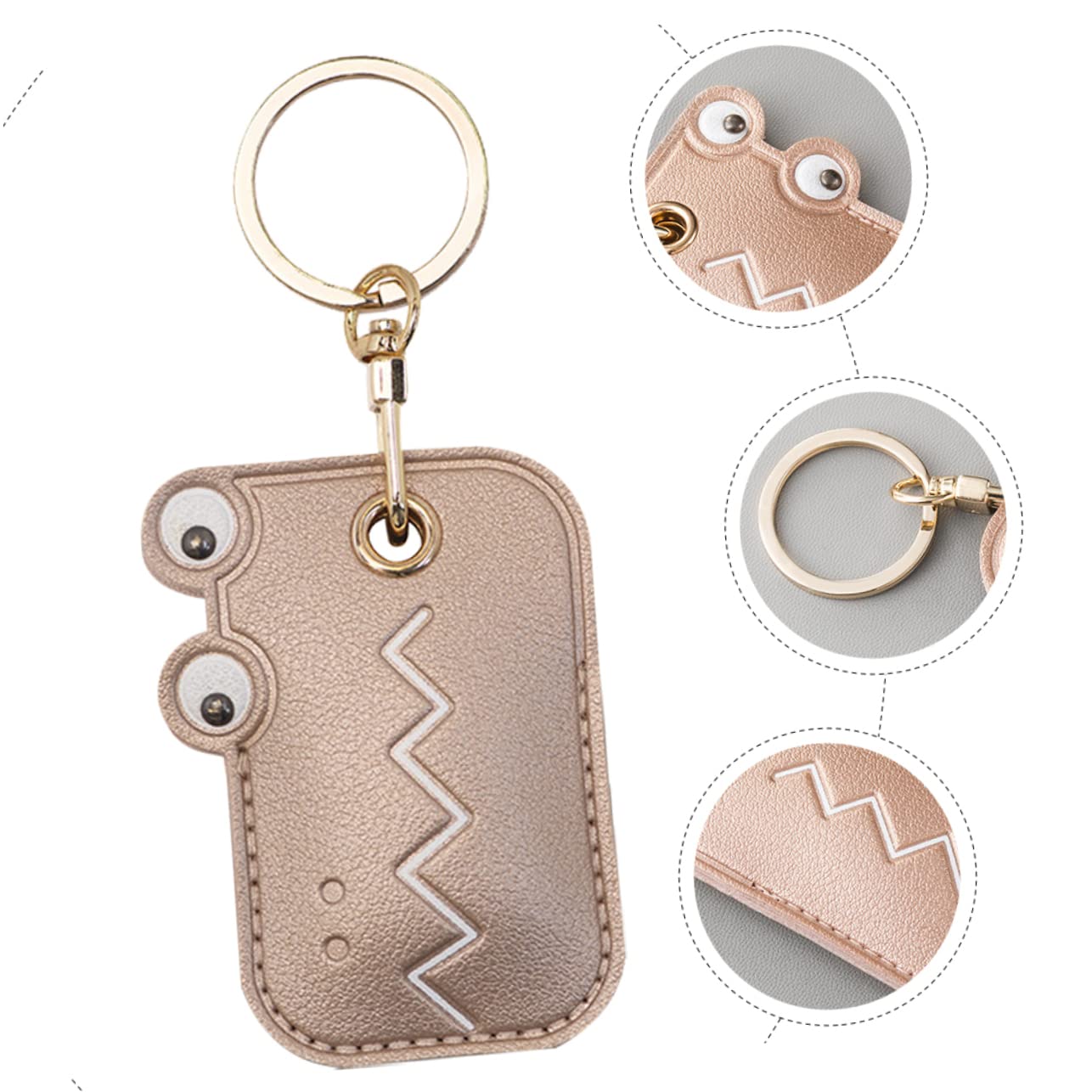 VALICLUD 10 Stk Schlüsselanhänger Zugangskartenhülle Tier schreibtischdeko schreibtisch dekoration PU-Ledertasche Schlüsselhalter Karikatur Kartenabdeckung Tasche hängen Lederetui