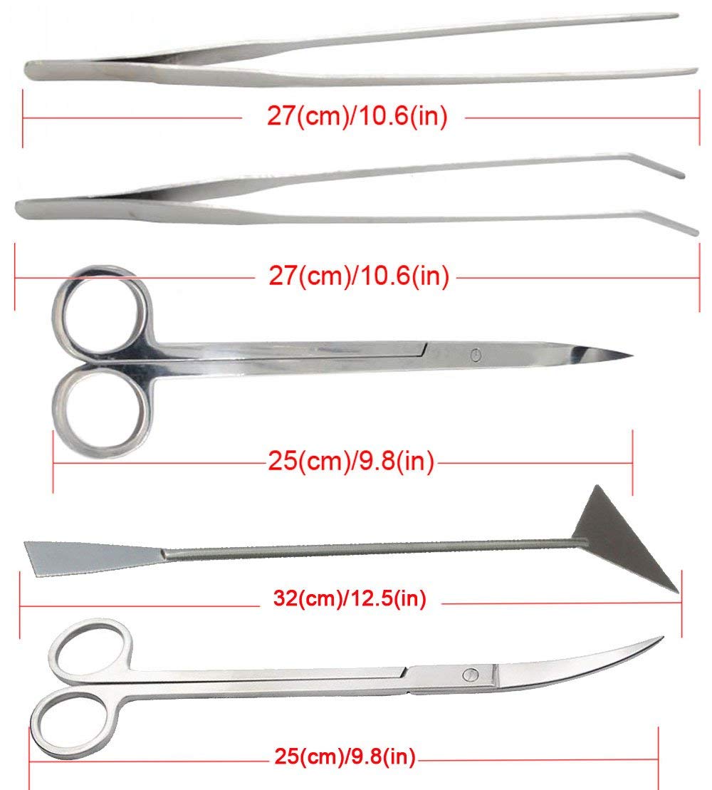 Set Attrezzi Per Acquario Ncheli - Pinzette E Spatola In Acciaio Inox, Per Piante E Pulizia - Foto 6