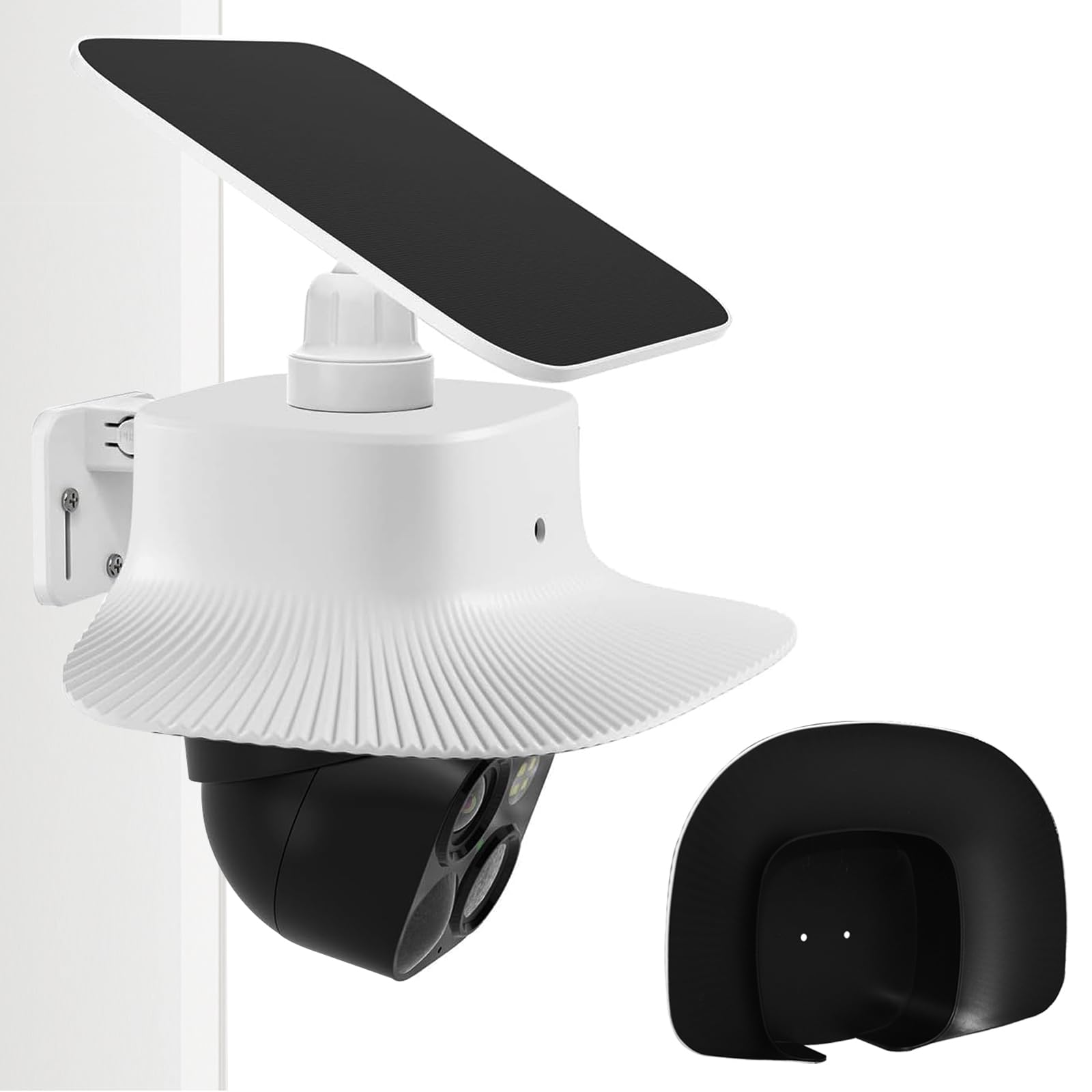 UV Rain Cover Compatible with Eufy SoloCam S340, Outdoor Solar Camera Cover, Weatherproof Camera Protector, Anti Glare, 1Pack (No Cam)