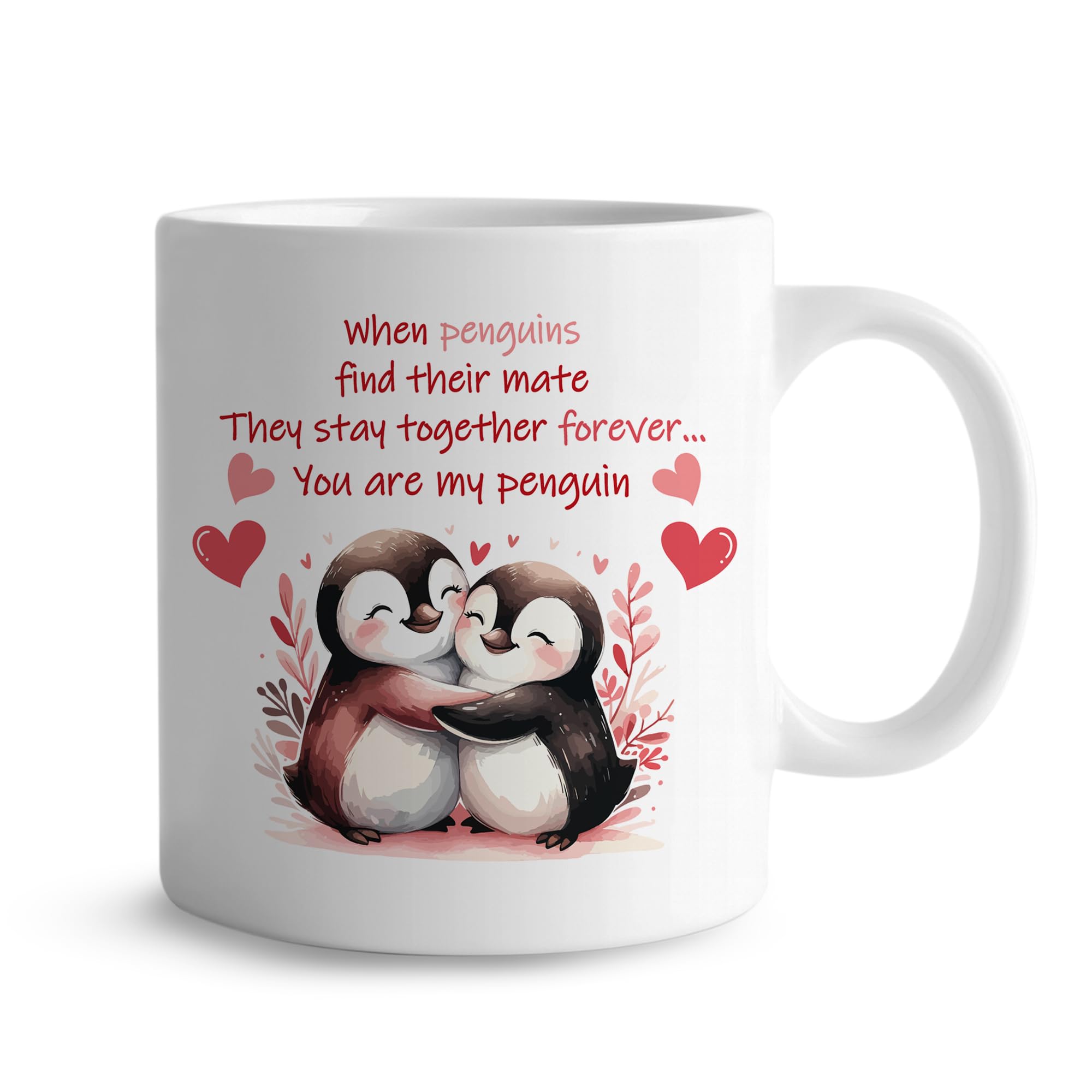 RED OCEAN Romantic Gift for Couple, Gift for Valentines Day, Anniversary, You are My Penguin Mug, Husband, Wife, Girlfriend Boyfriend, Boyfriend Mug, Husband, Anniversary