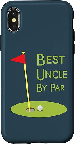 Funda para iPhone XXS Best Uncle By Par con temática de golf para jugar al golf