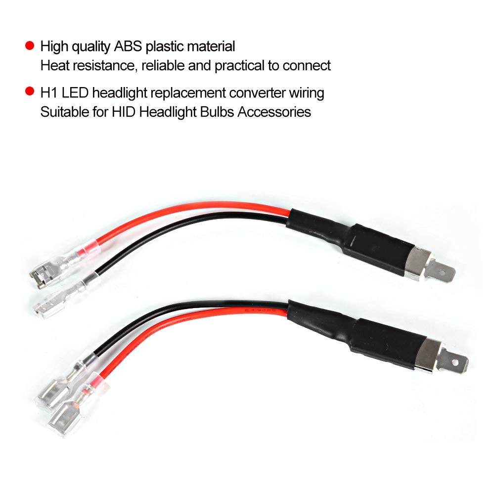 Cavo connettore cablaggio 2pcs H1 LED adattatore per conversione singola per lampadine
