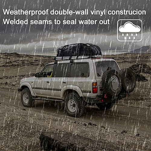 Tirol Waterproof Rooftop Cargo Carrier Luggage Travel Bag (15 Cubic Feet) For Vehicles With Roof Rails #TOP4