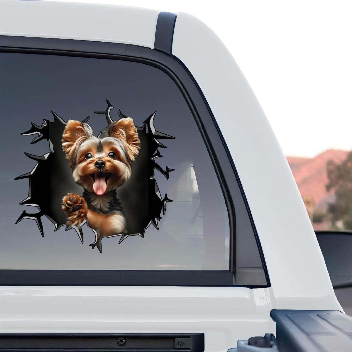 Cute Dog Stickers for Car Window Decals Waterproof Funny Sticker (Yorkie Stickers)