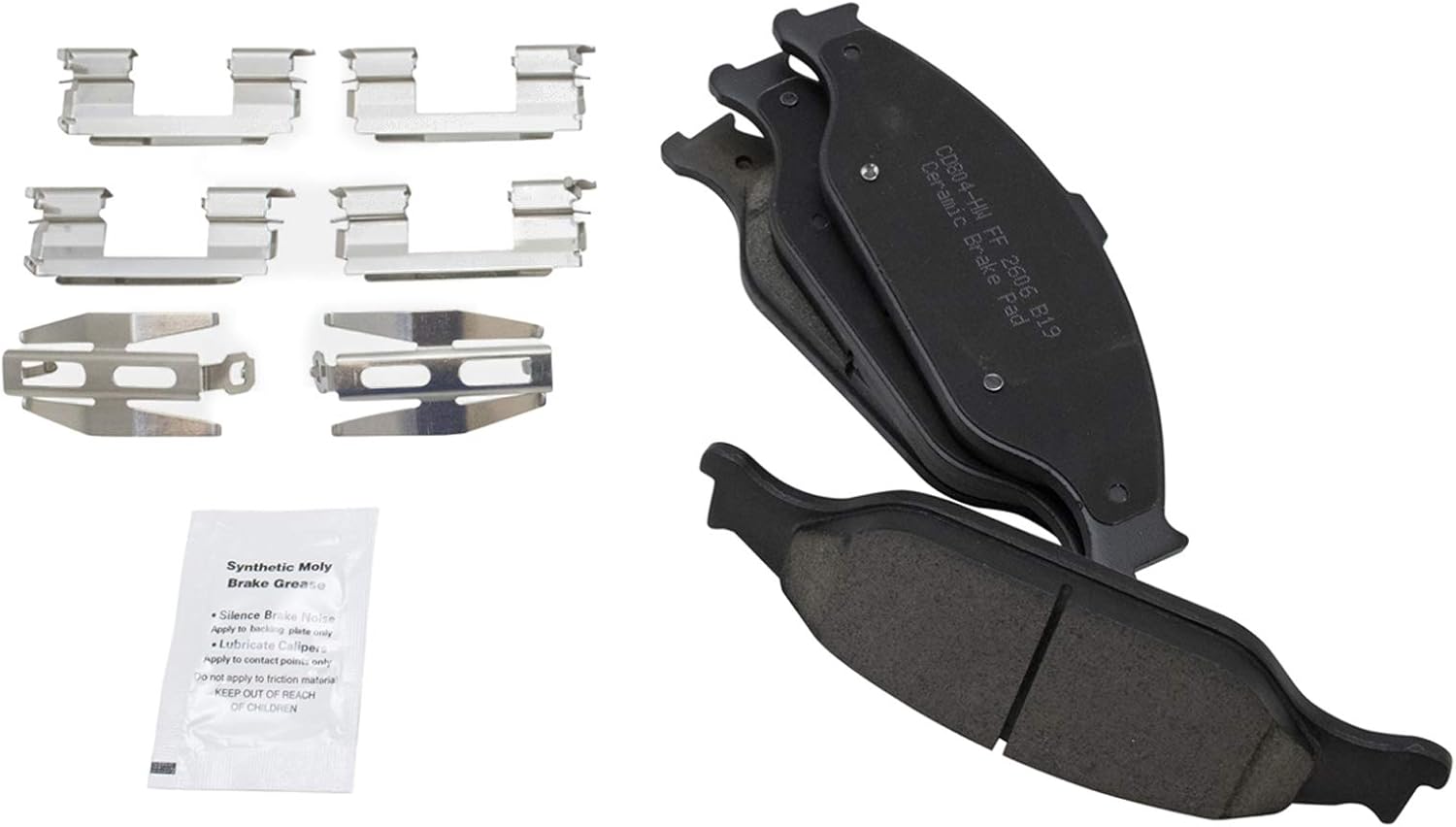 TRQ Front and Rear Performance Brake Pad & Rotor Kit Brake Chemical Kit Brake Pads Brake Rotors Set Ceramic Premium G-Coated Compatible with 1999-2004 Ford Mustang