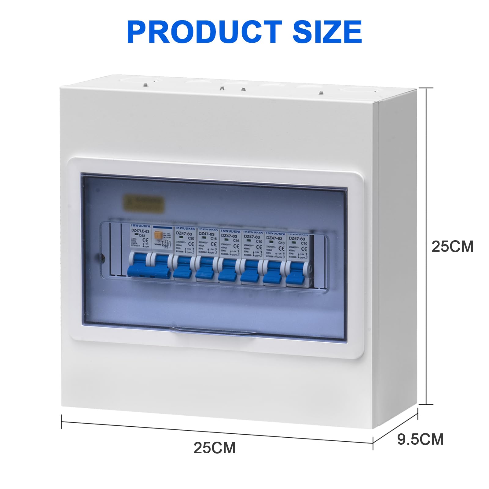 Caja de distribución impermeable (10 módulos)