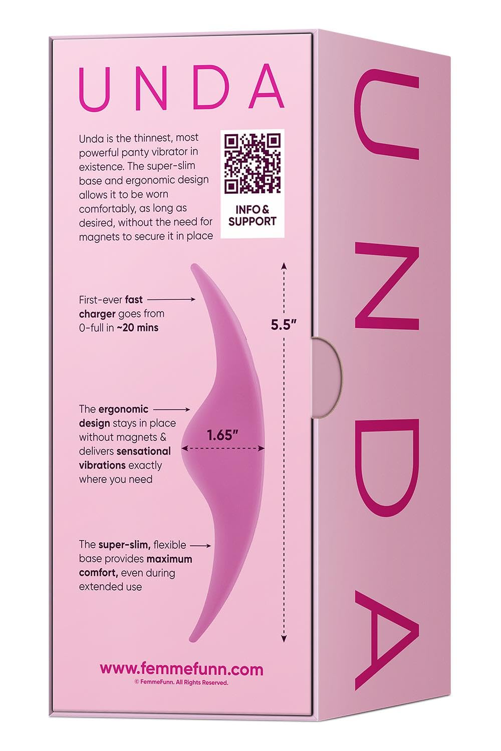 Femmefunn Unda Vibratori farfalla Pink 14 cm