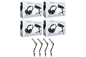 Zoom ZDM-1 4-Person Podcast Mic Pack: An Ultimate Audio Enhancement Solution for Flawless Recordings