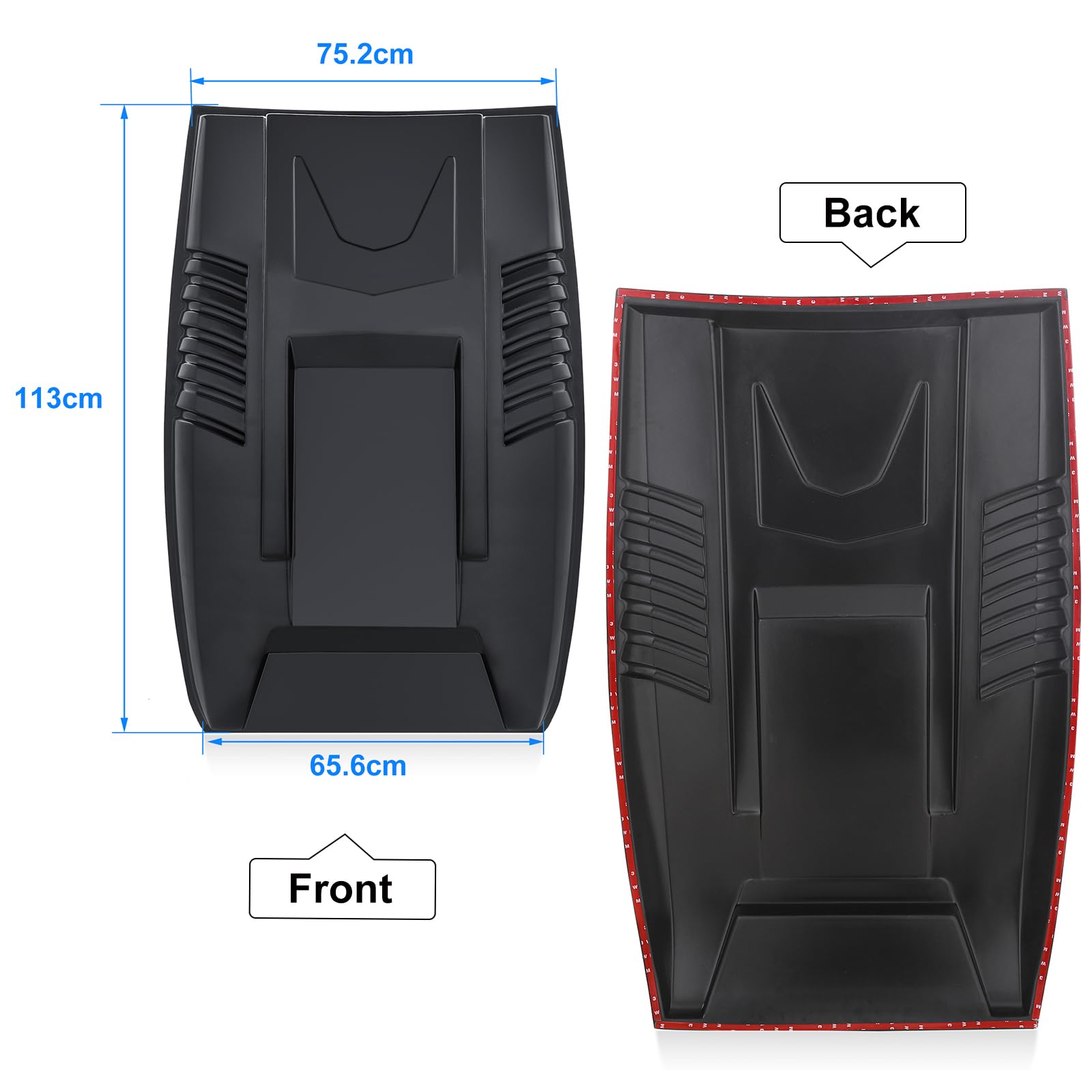Pala grande para capó Protector de capó para Ford Ranger 2023-2024-2025 Wildtrak Limited XL XLT Tremor Platinum T9 ABS Paneles de capó